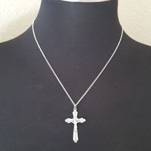 Chapel Sterling Silver Cross Crucifix Necklace